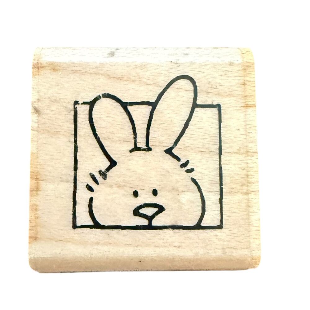 Stampendous! Peeking Bunny Rabbit Crafting A204 Rubber Stamp